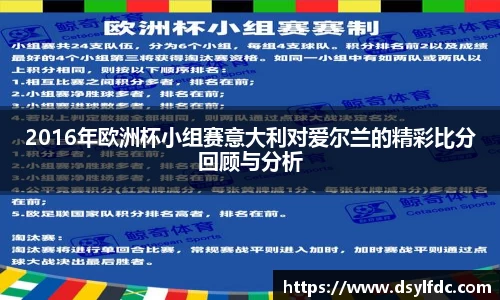 2016年欧洲杯小组赛意大利对爱尔兰的精彩比分回顾与分析